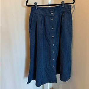 Curator SF Denim Midi Skirt